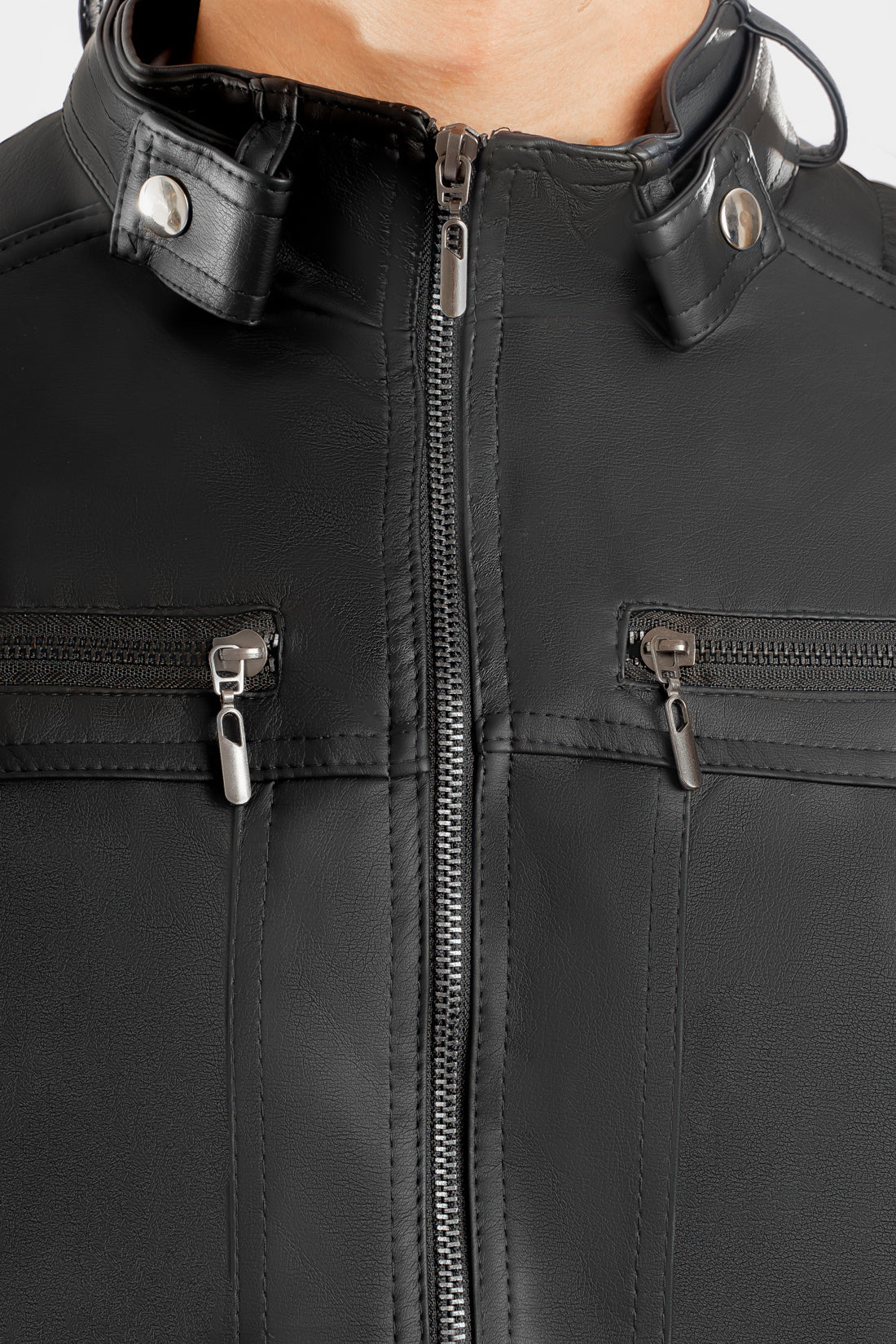 CHAQUETA HOMBRE CUERO SINTETICO CLASICA ID1987516