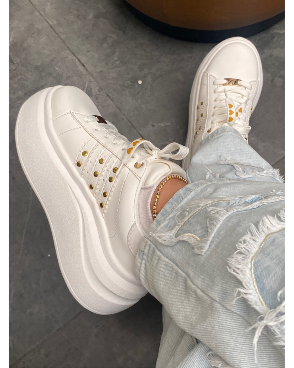 TENIS CHUNKY BLANCOS DAMA  ID 2084909